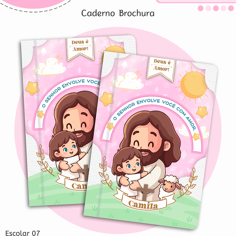 Arquivo Encadernação Kit Escolar - Cristão Menina 13