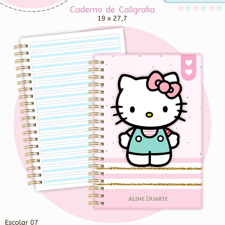 Arquivo Encadernação Kit Escolar - Hello Kitty 6