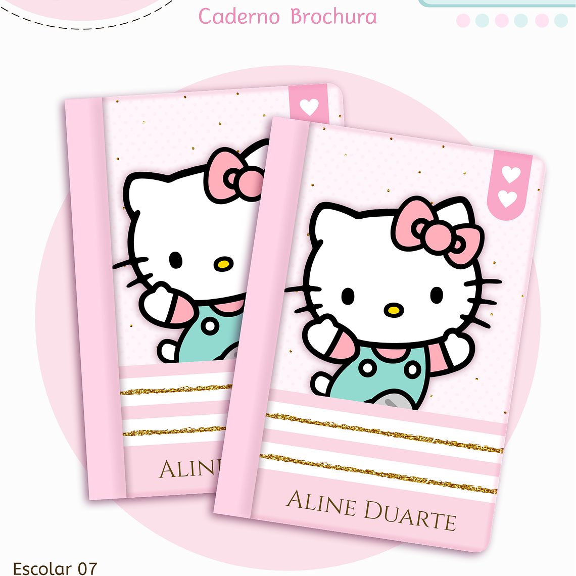 Arquivo Encadernação Kit Escolar - Hello Kitty 7