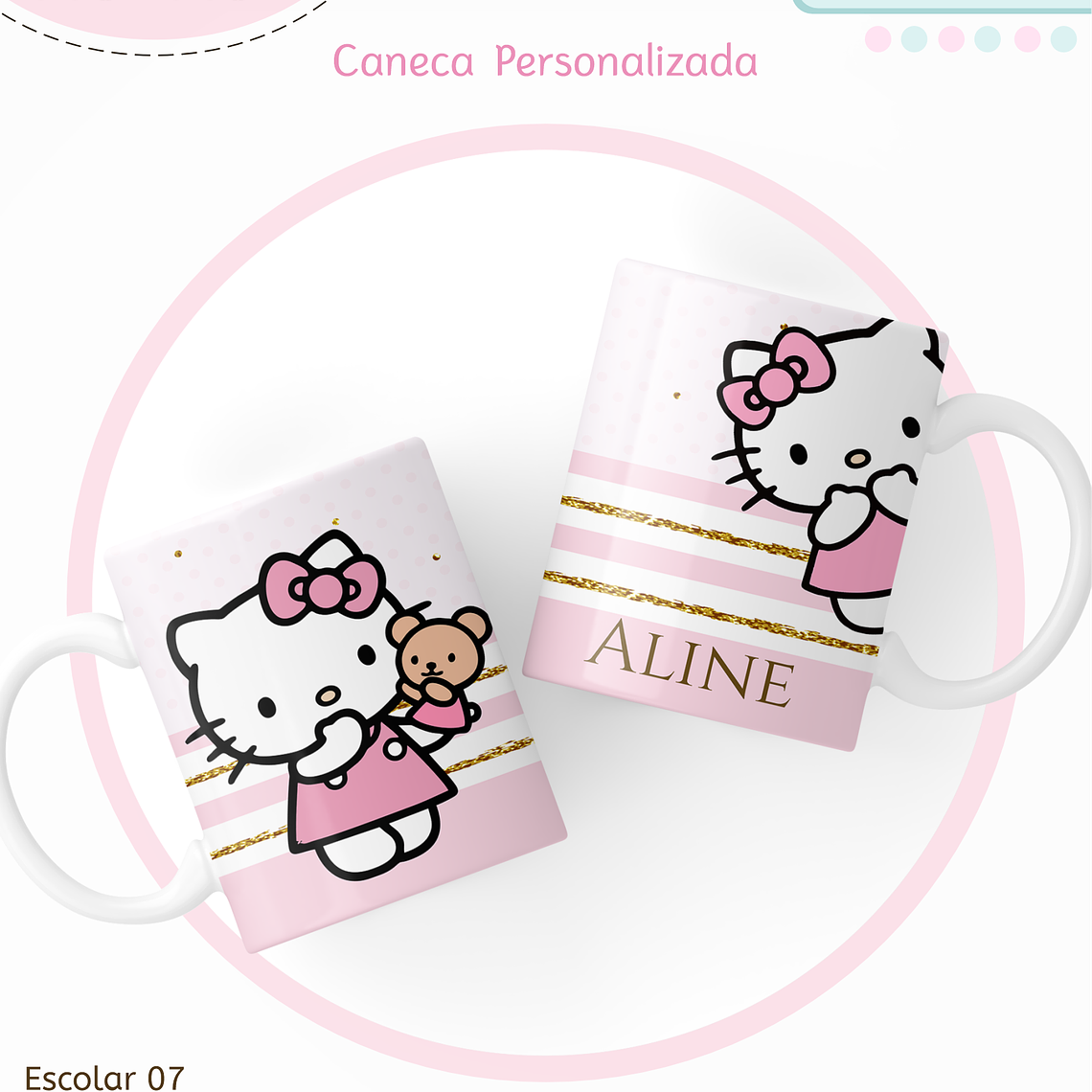 Arquivo Encadernação Kit Escolar - Hello Kitty 10