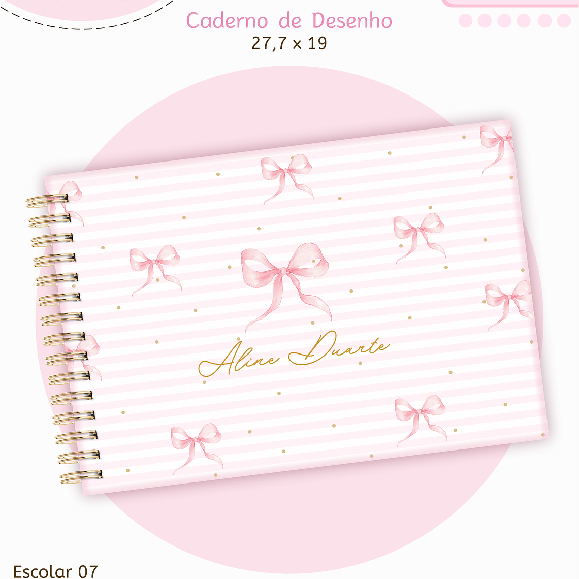 Arquivo Encadernação Kit Escolar - Laços 2