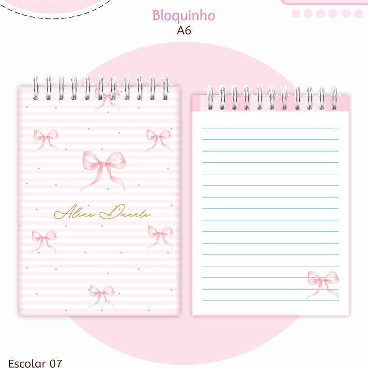 Arquivo Encadernação Kit Escolar - Laços 4