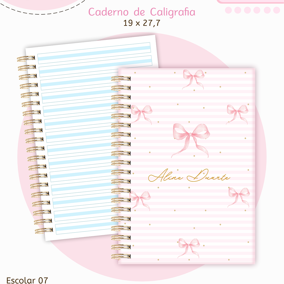 Arquivo Encadernação Kit Escolar - Laços 5