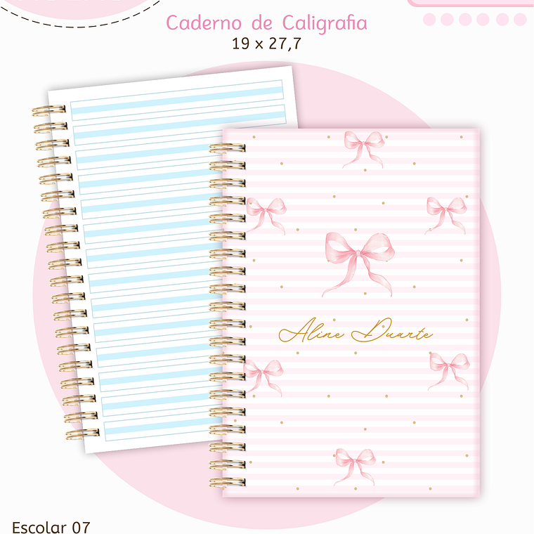 Arquivo Encadernação Kit Escolar - Laços 5