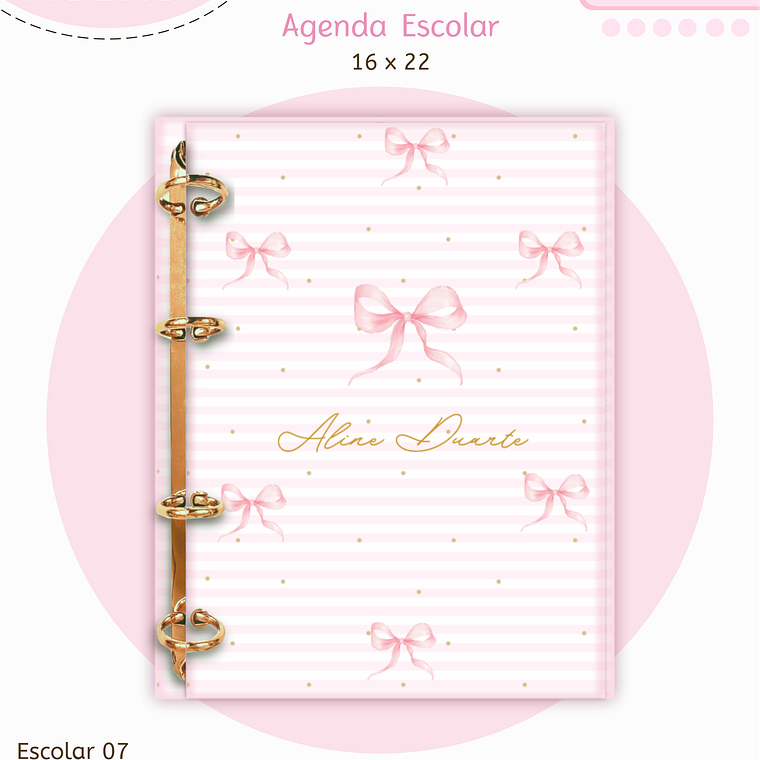 Arquivo Encadernação Kit Escolar - Laços 6