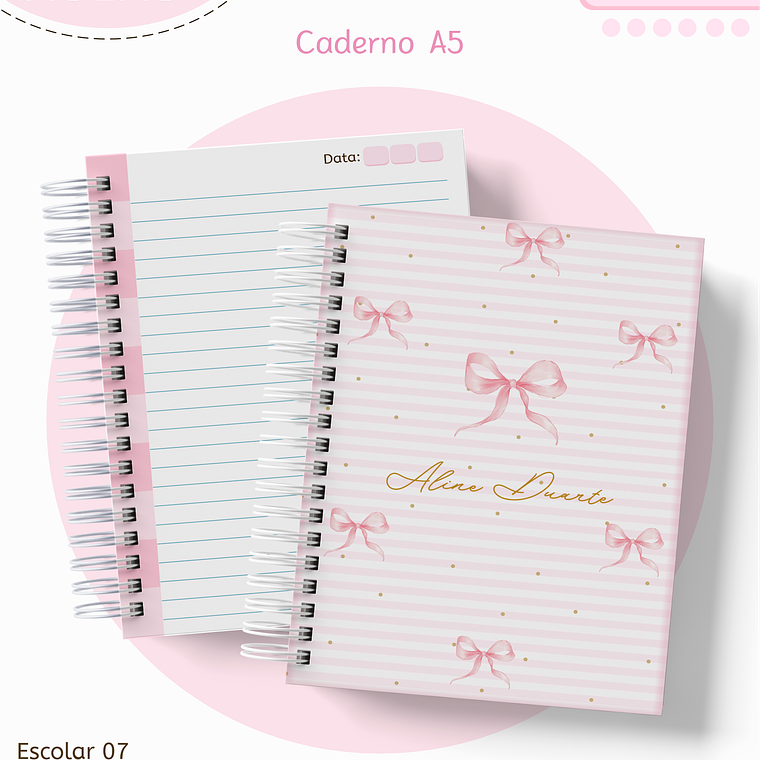 Arquivo Encadernação Kit Escolar - Laços 8