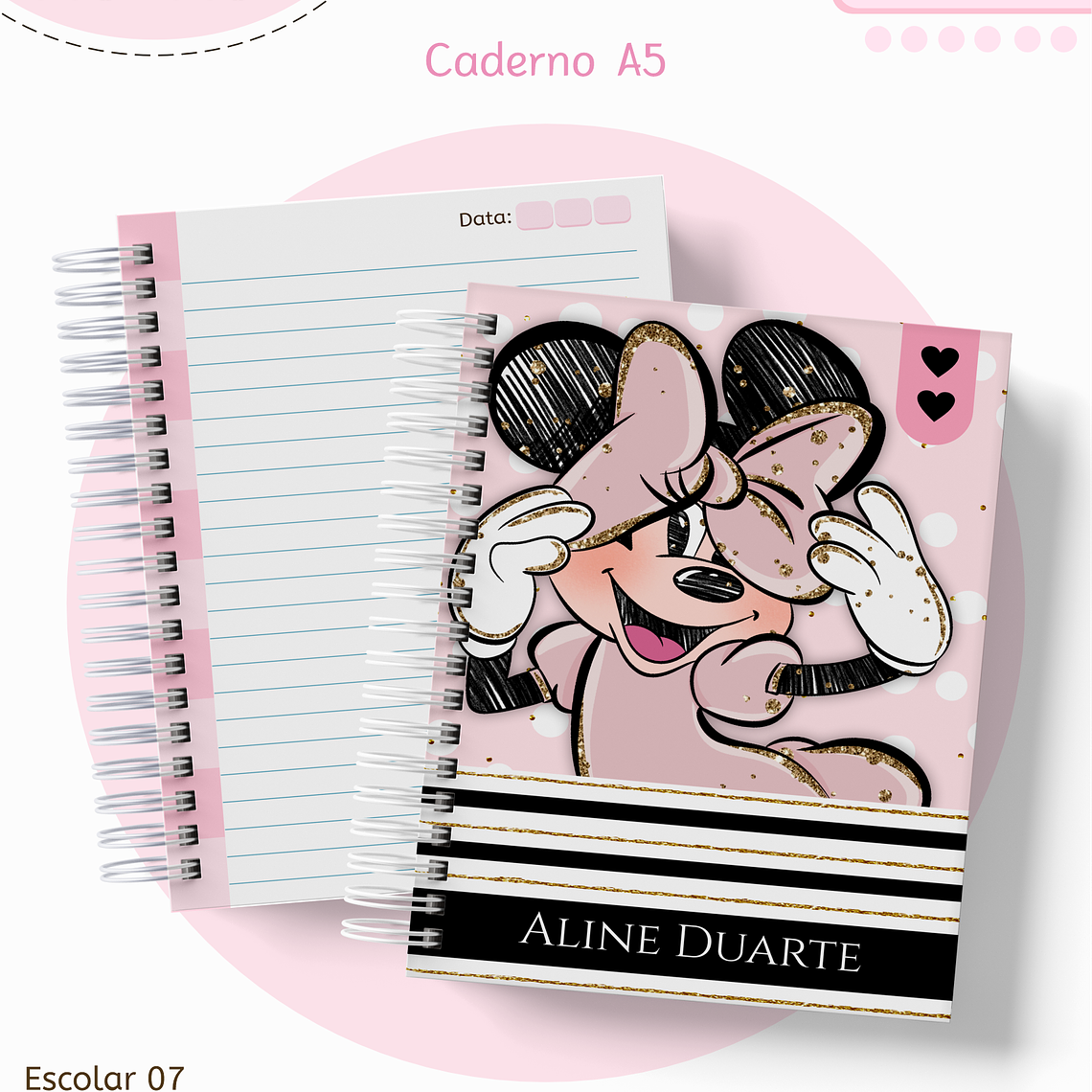 Arquivo Encadernação Kit Escolar - Minnie 2