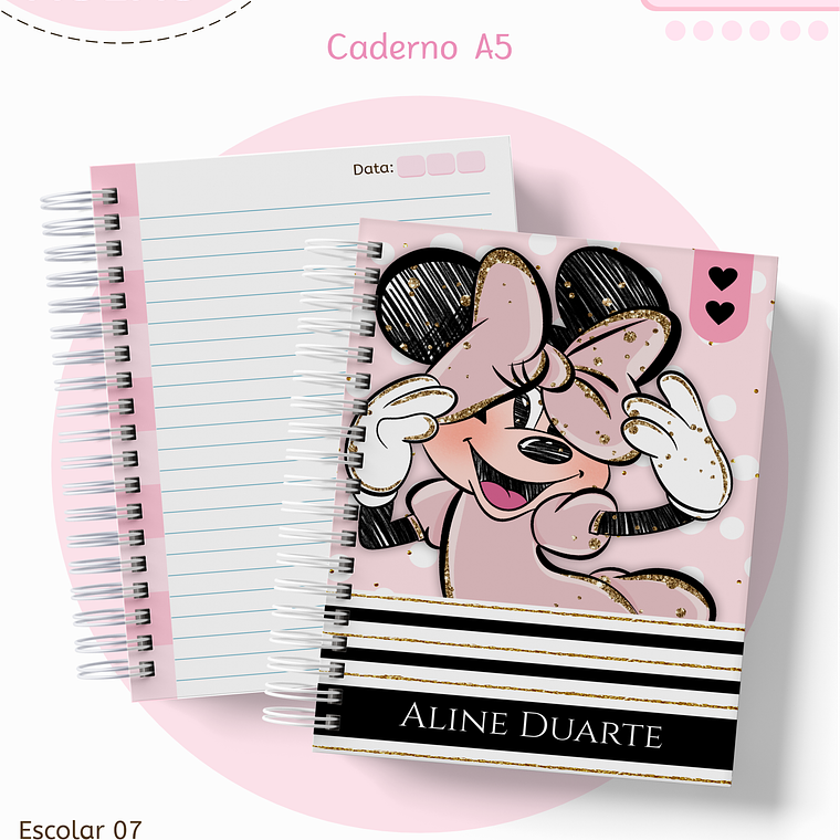 Arquivo Encadernação Kit Escolar - Minnie 2