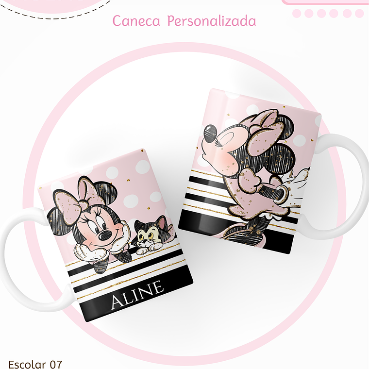 Arquivo Encadernação Kit Escolar - Minnie 6