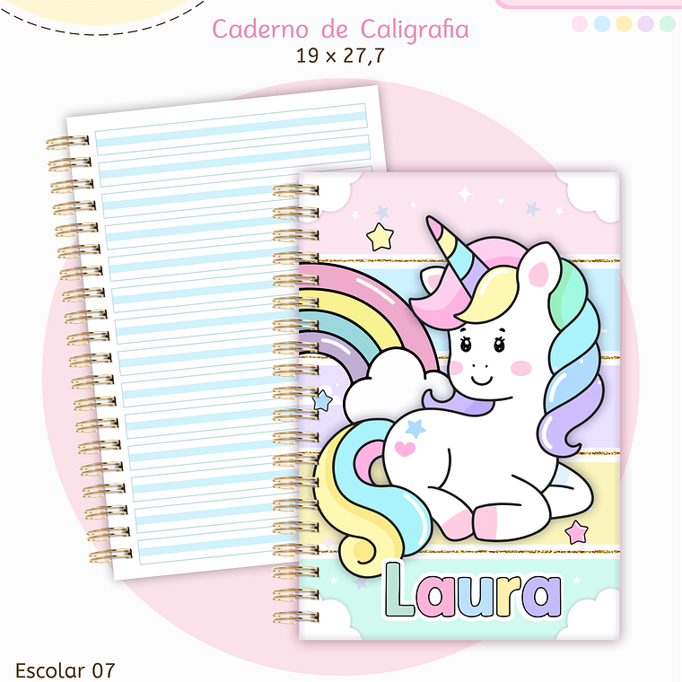 Arquivo Encadernação Kit Escolar - Unicórnio 2