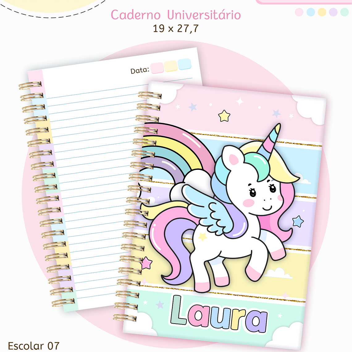 Arquivo Encadernação Kit Escolar - Unicórnio 6