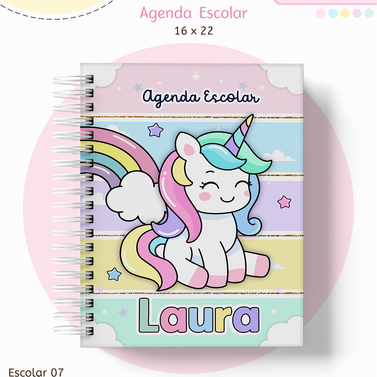Arquivo Encadernação Kit Escolar - Unicórnio 9