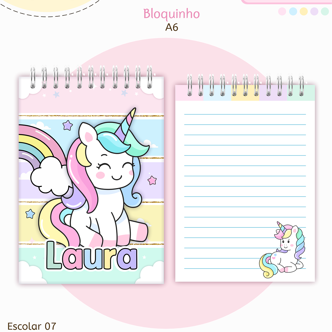 Arquivo Encadernação Kit Escolar - Unicórnio 10