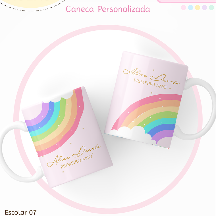 Arquivo Encadernação Kit Escolar - Arco-íris 5