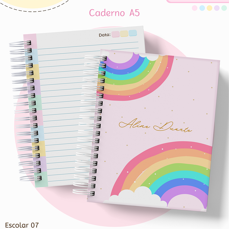 Arquivo Encadernação Kit Escolar - Arco-íris 8