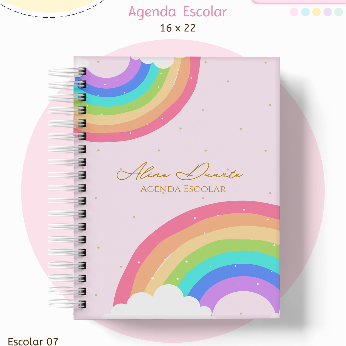 Arquivo Encadernação Kit Escolar - Arco-íris 9