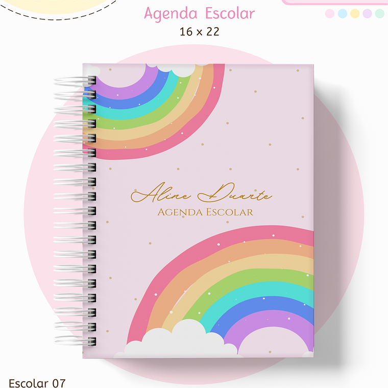 Arquivo Encadernação Kit Escolar - Arco-íris 9
