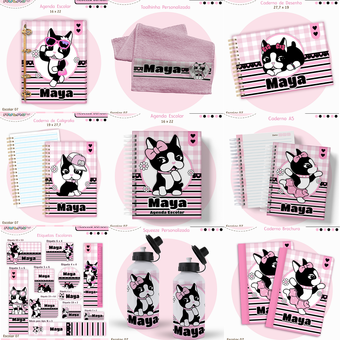 Arquivo Encadernação Kit Escolar - Rebecca Bonbon 1