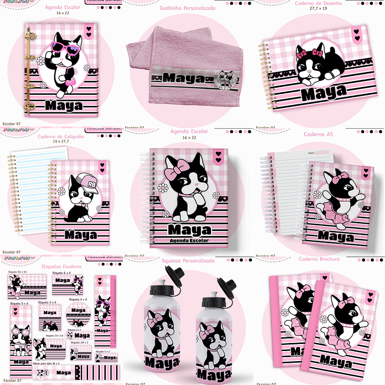 Arquivo Encadernação Kit Escolar - Rebecca Bonbon 1