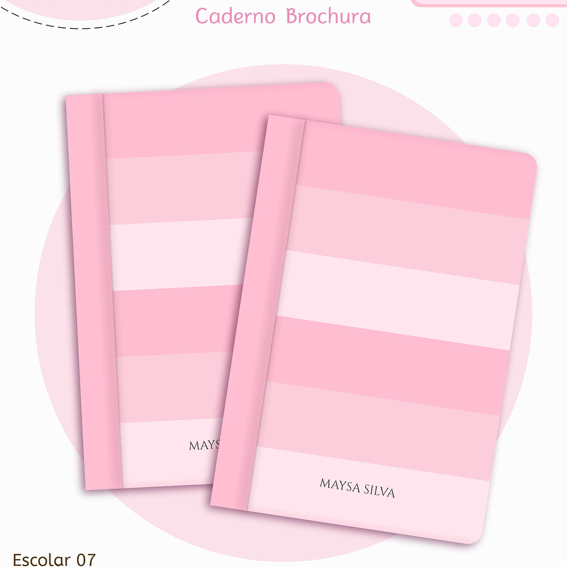 Arquivo Encadernação Kit Escolar - Rosa Neutro 2