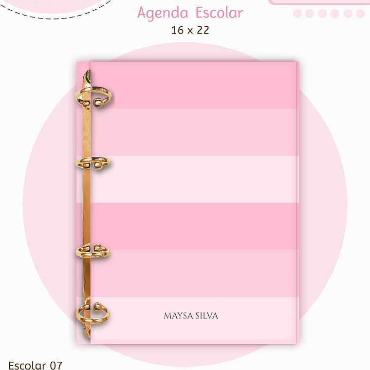 Arquivo Encadernação Kit Escolar - Rosa Neutro 4