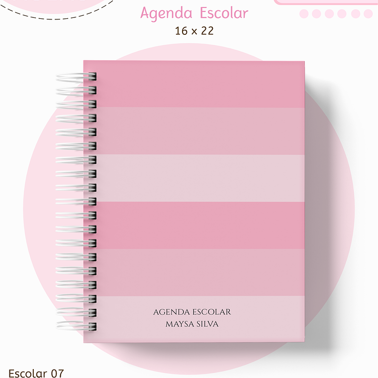Arquivo Encadernação Kit Escolar - Rosa Neutro 5
