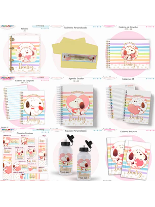 Arquivo Encadernação Kit Escolar - Snoopy
