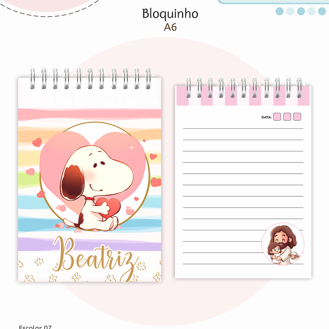 Arquivo Encadernação Kit Escolar - Snoopy 3