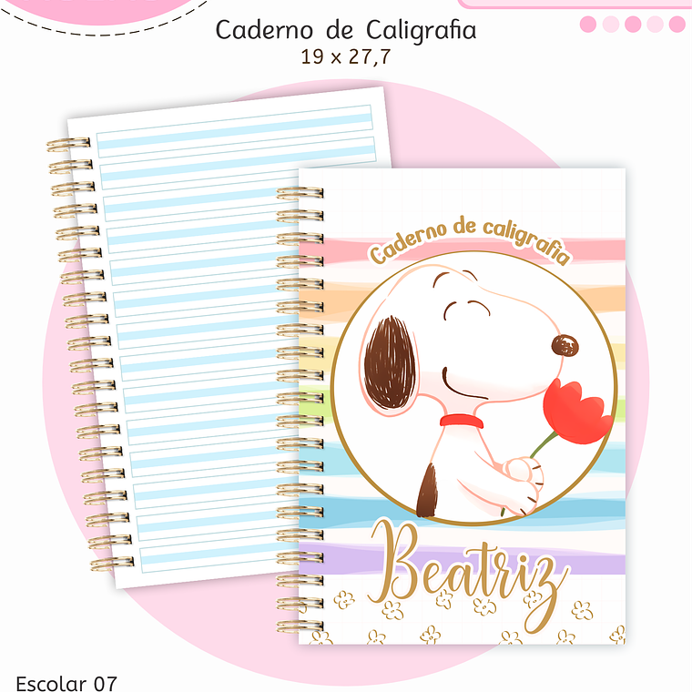 Arquivo Encadernação Kit Escolar - Snoopy 4
