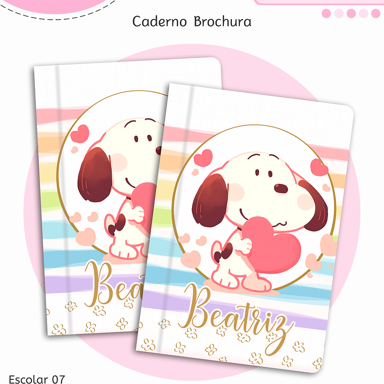 Arquivo Encadernação Kit Escolar - Snoopy 6