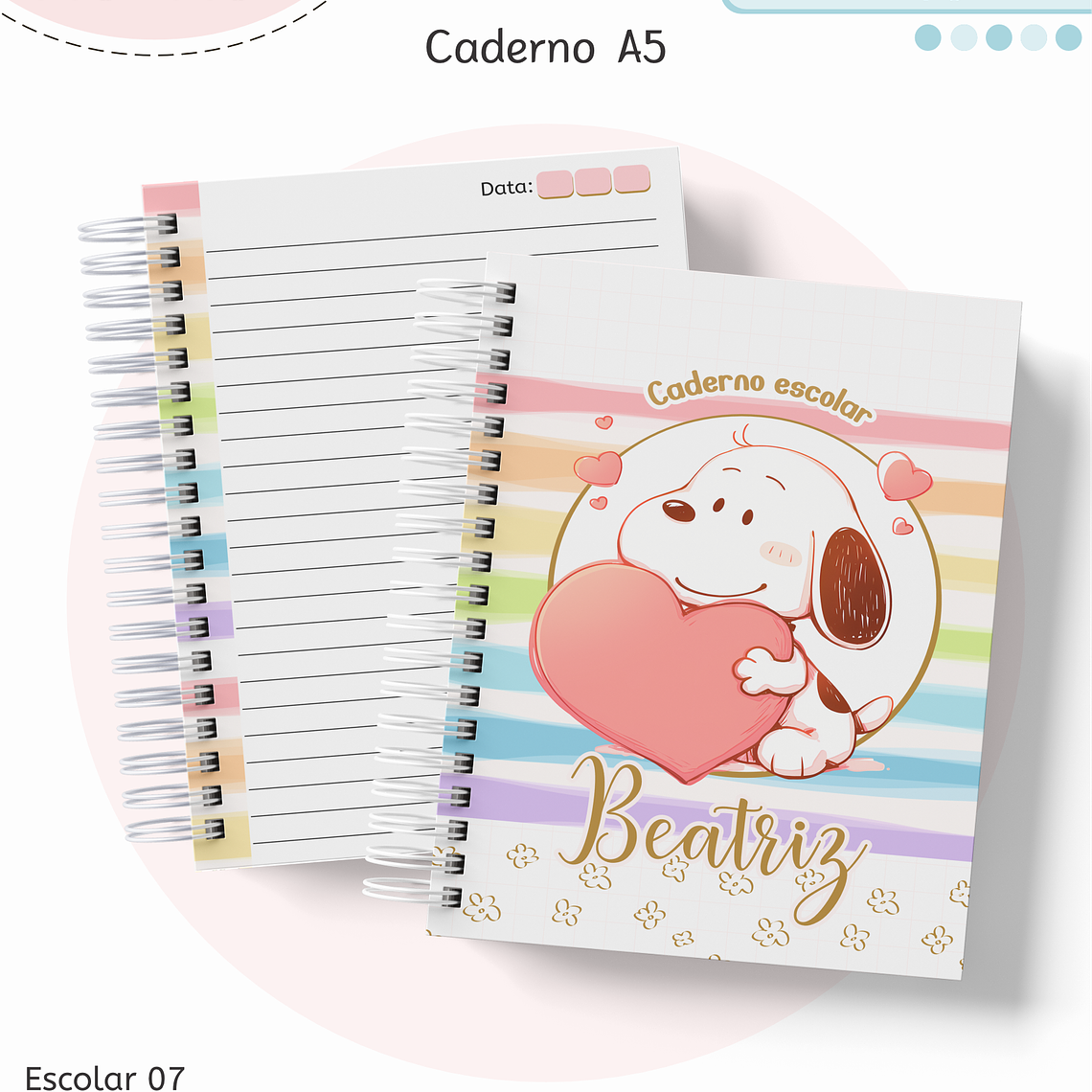 Arquivo Encadernação Kit Escolar - Snoopy 10