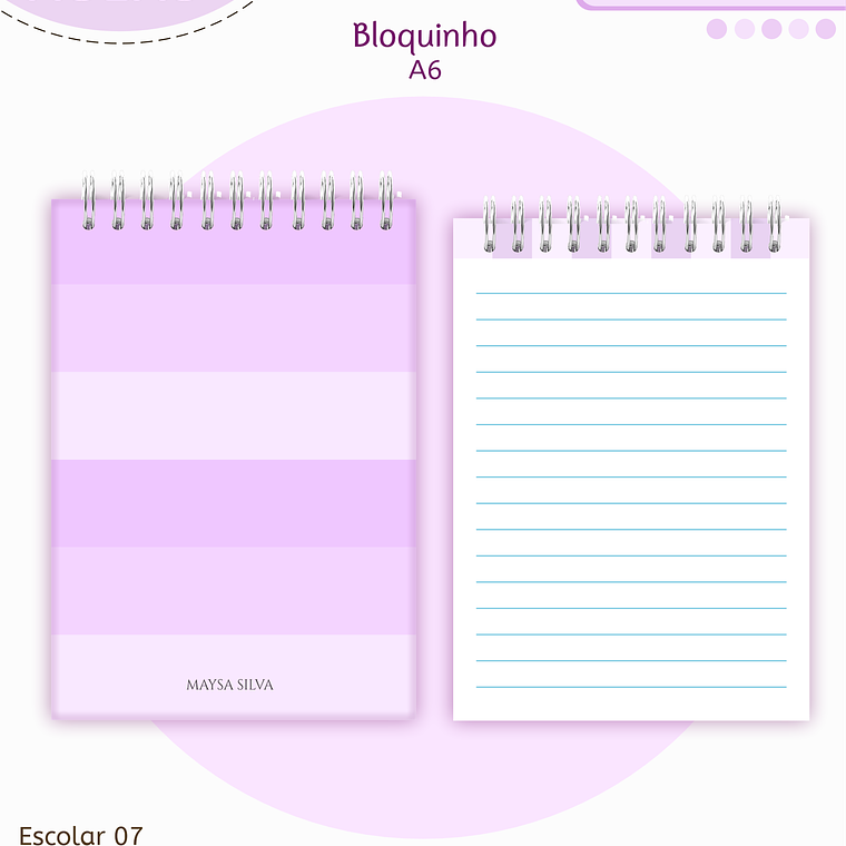 Arquivo Encadernação Kit Escolar - Lilás Neutro 3