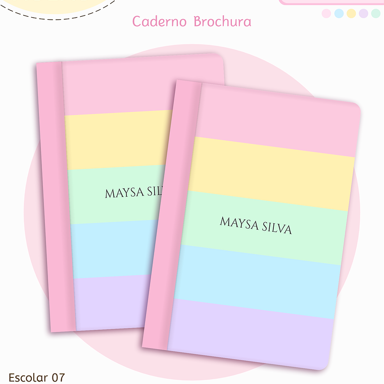 Arquivo Encadernação Kit Escolar - Candy Neutro 2