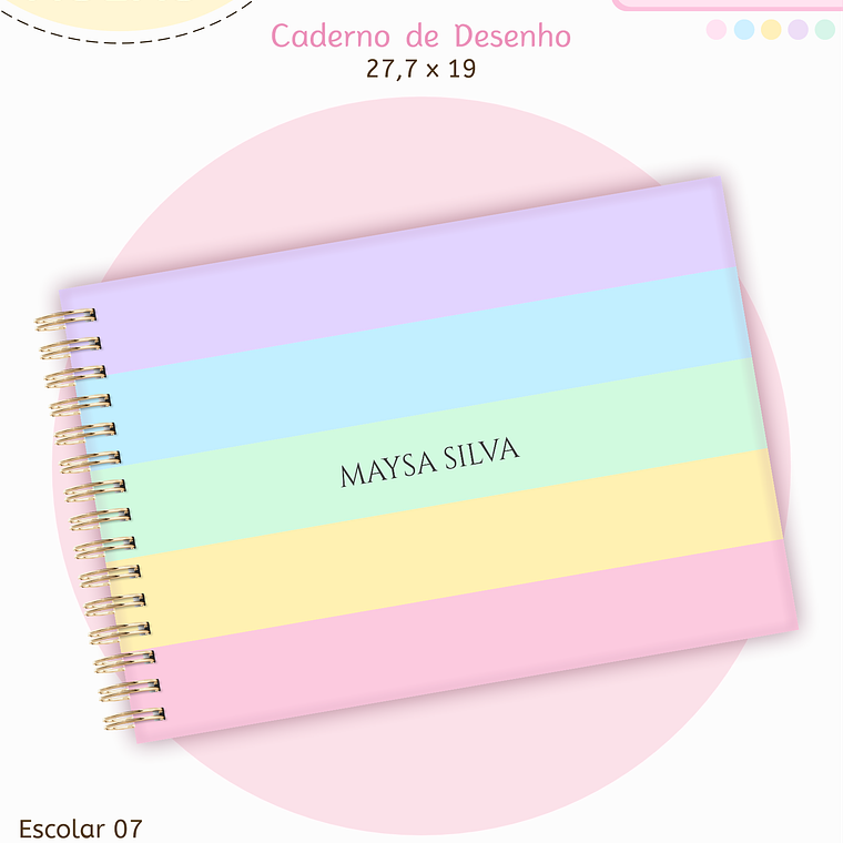 Arquivo Encadernação Kit Escolar - Candy Neutro 5