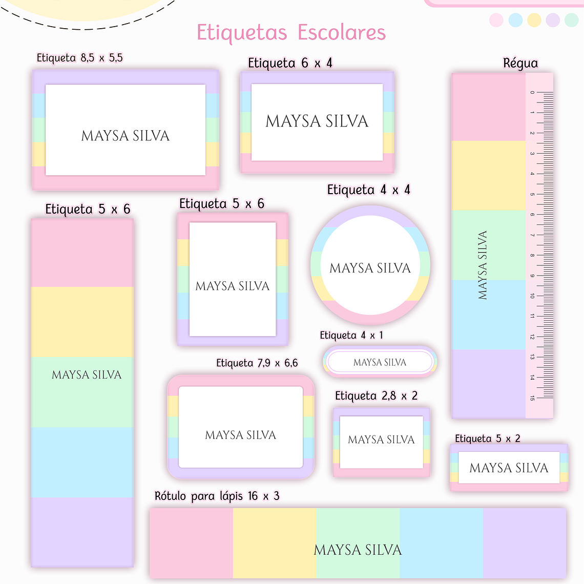 Arquivo Encadernação Kit Escolar - Candy Neutro 7