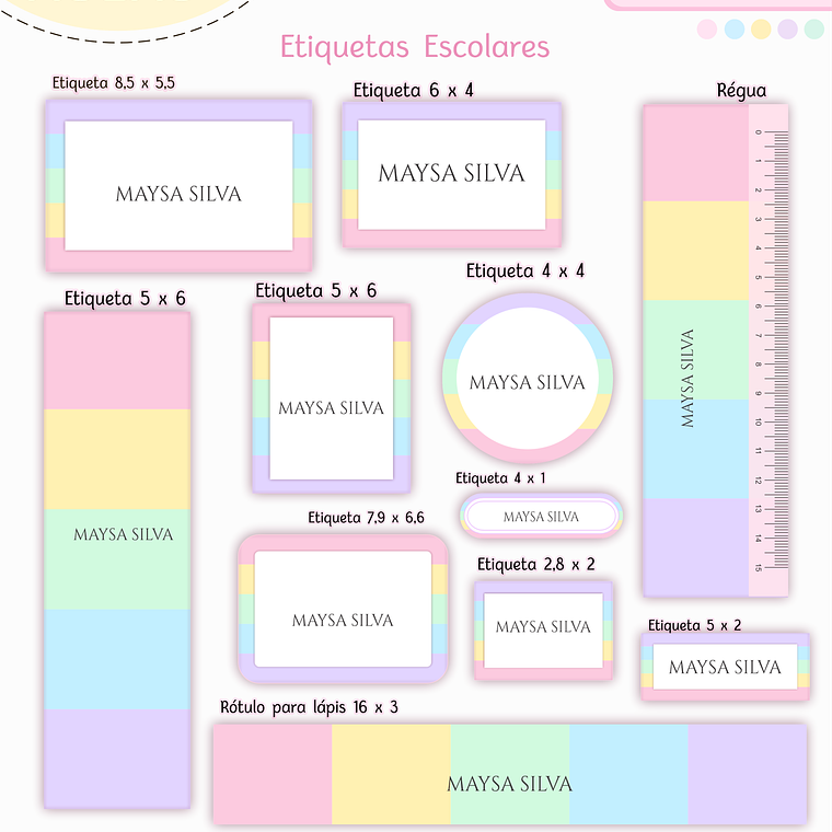 Arquivo Encadernação Kit Escolar - Candy Neutro 7