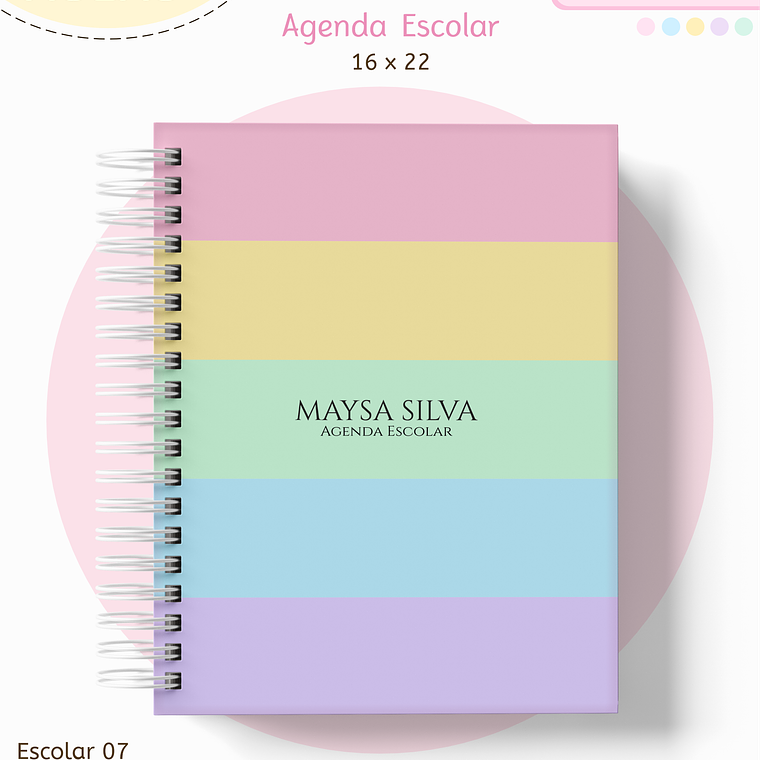 Arquivo Encadernação Kit Escolar - Candy Neutro 8