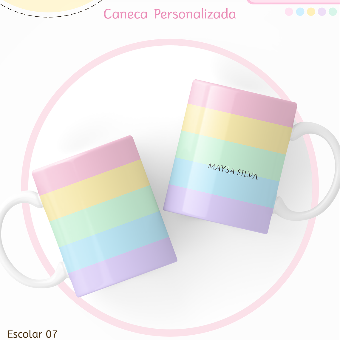 Arquivo Encadernação Kit Escolar - Candy Neutro 9