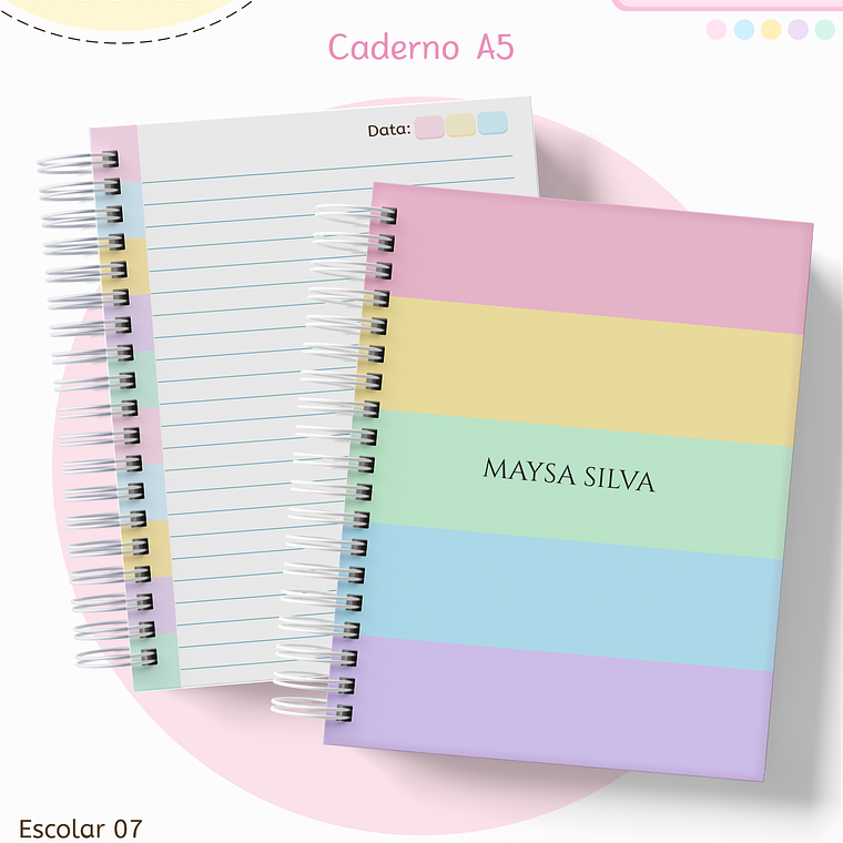 Arquivo Encadernação Kit Escolar - Candy Neutro 11