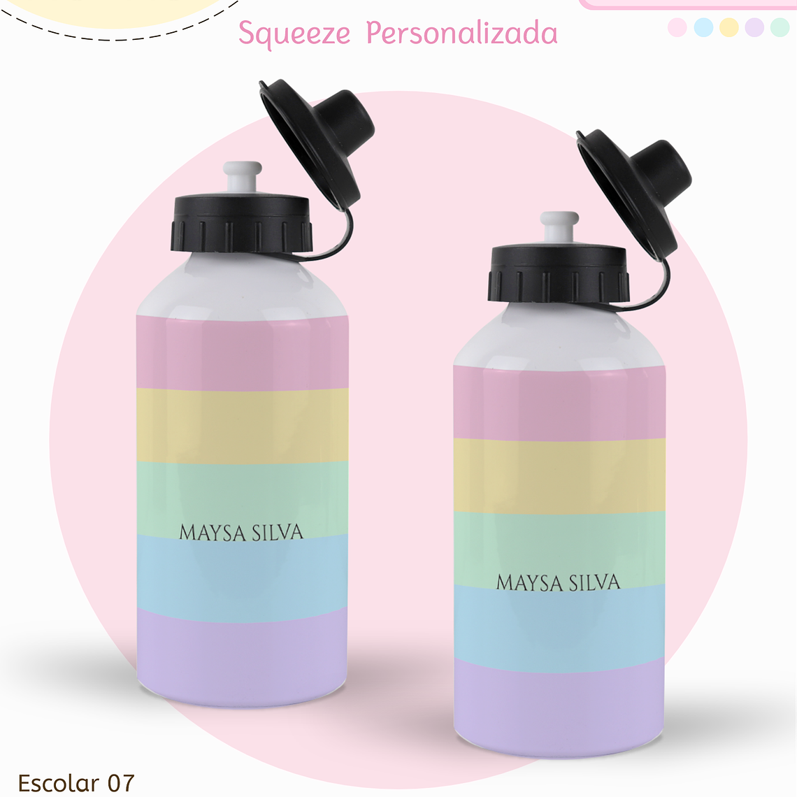 Arquivo Encadernação Kit Escolar - Candy Neutro 12