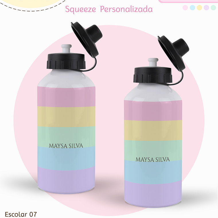 Arquivo Encadernação Kit Escolar - Candy Neutro 12