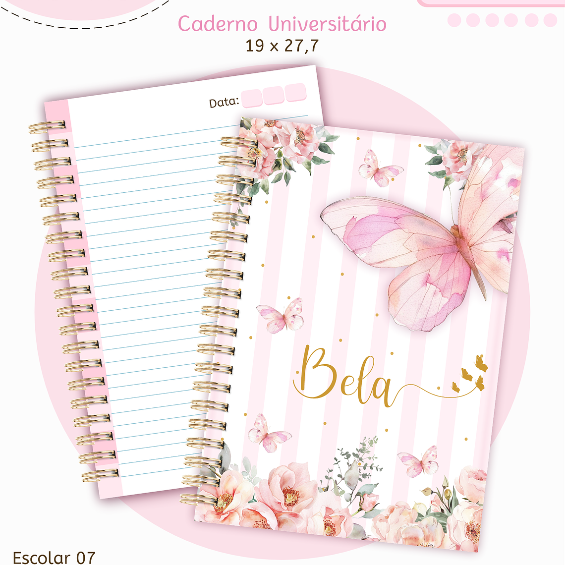 Arquivo Encadernação Kit Escolar - Borboletas 2