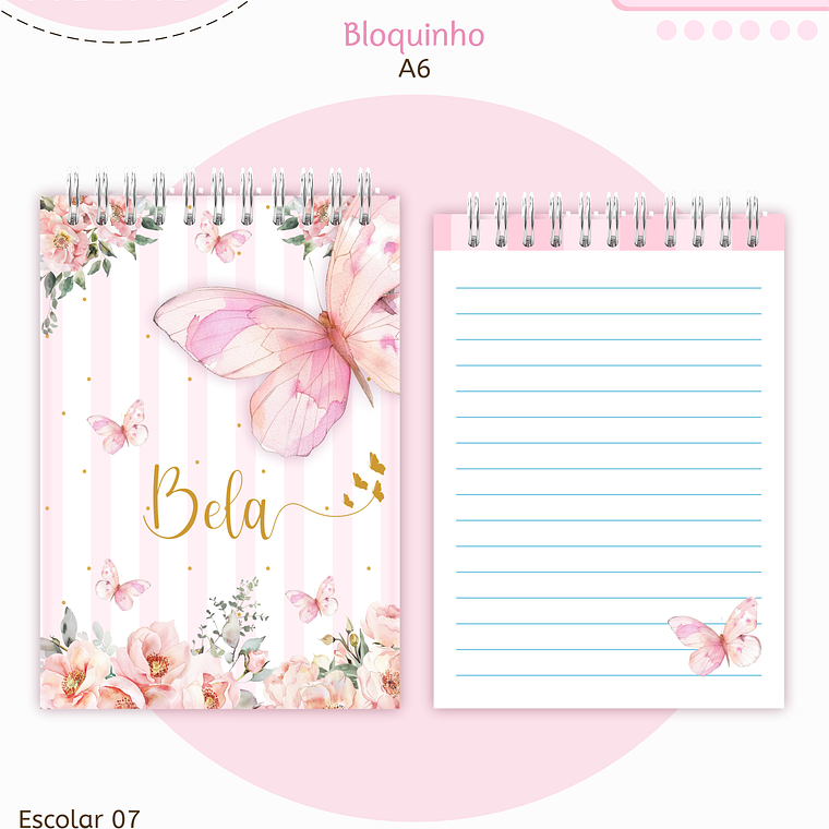 Arquivo Encadernação Kit Escolar - Borboletas 4