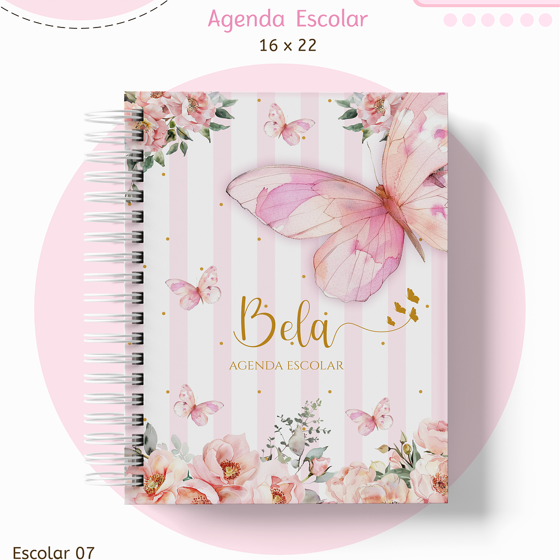 Arquivo Encadernação Kit Escolar - Borboletas 6