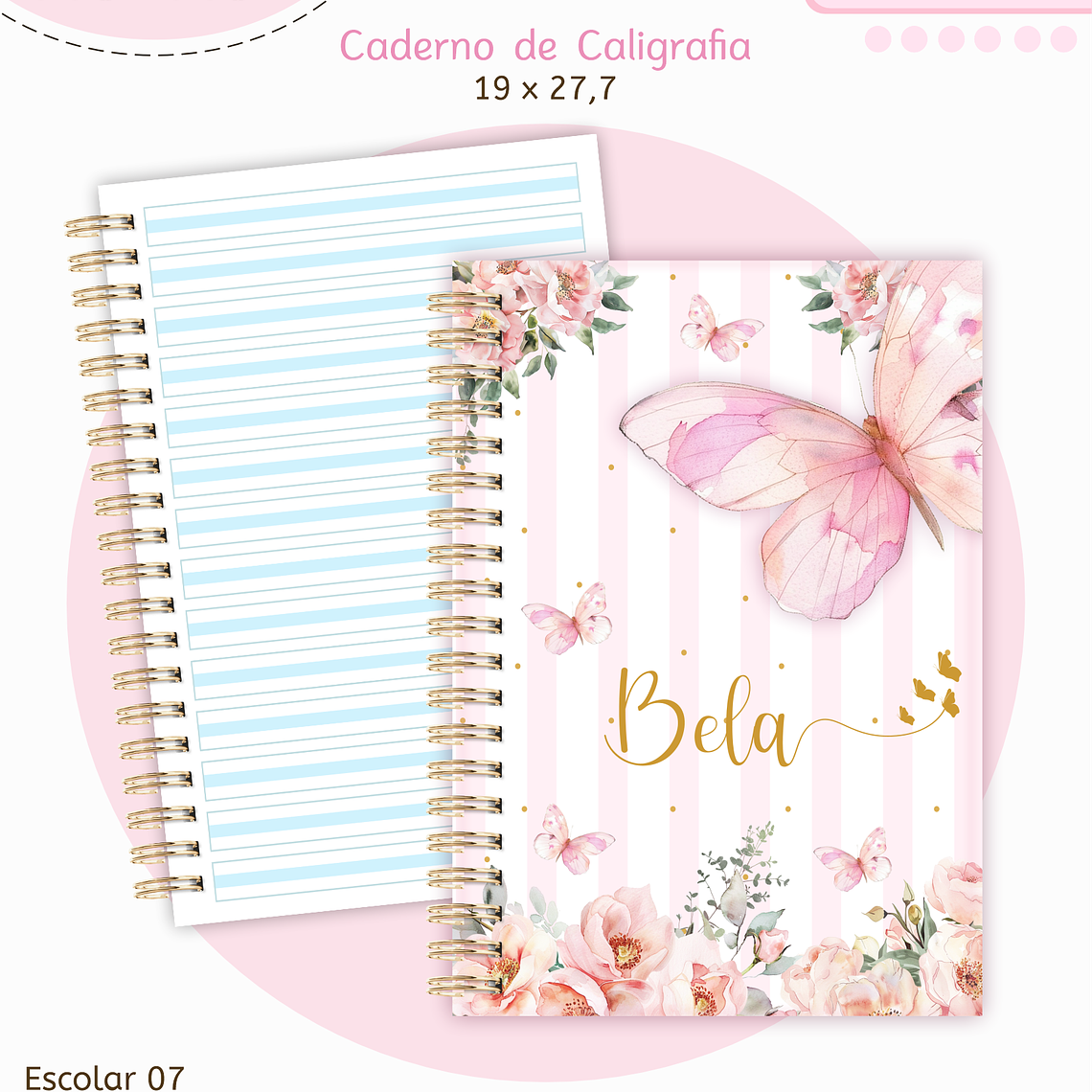 Arquivo Encadernação Kit Escolar - Borboletas 13