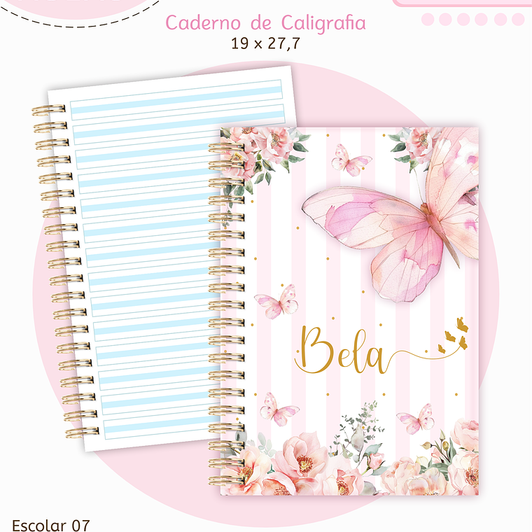 Arquivo Encadernação Kit Escolar - Borboletas 13