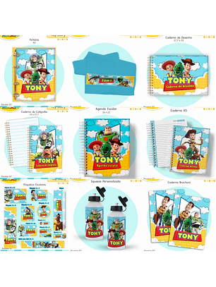 Arquivo Encadernação Kit Escolar - Toy Story
