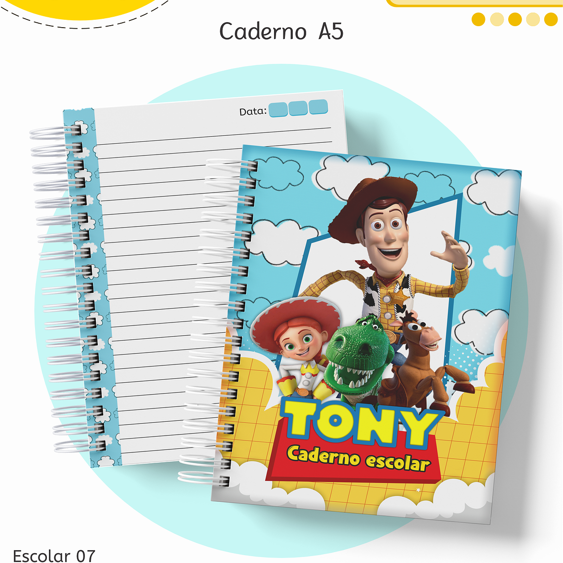 Arquivo Encadernação Kit Escolar - Toy Story 4