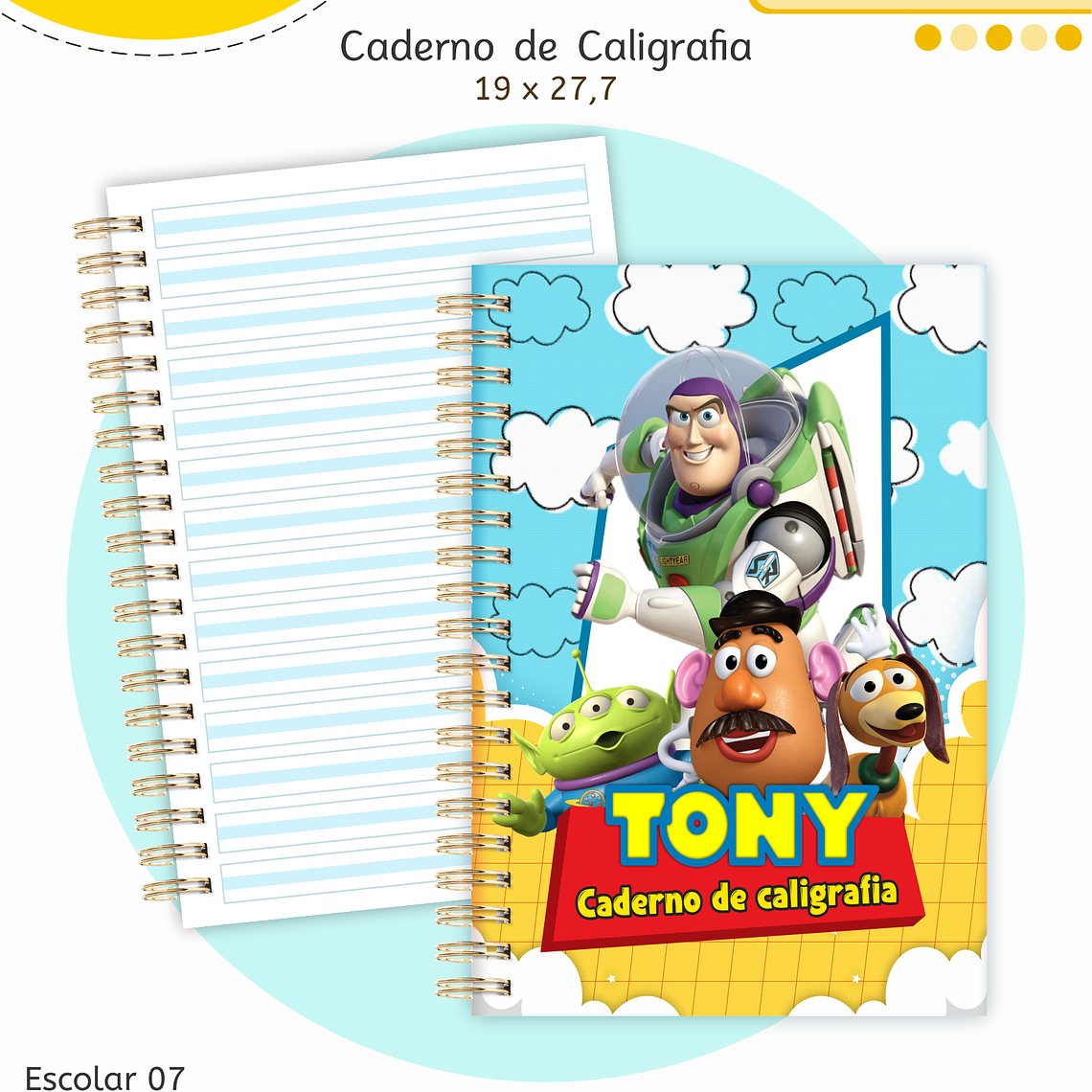 Arquivo Encadernação Kit Escolar - Toy Story 6