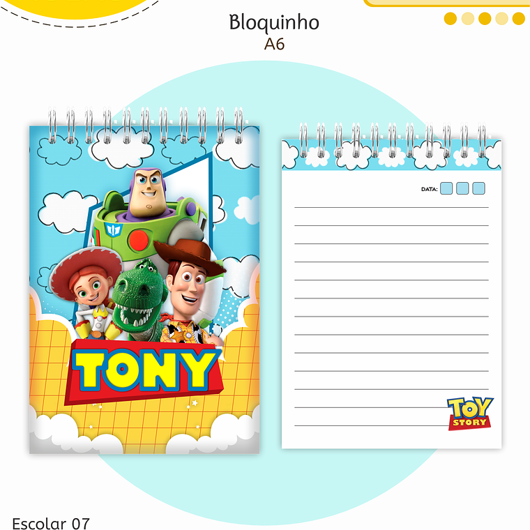 Arquivo Encadernação Kit Escolar - Toy Story 7